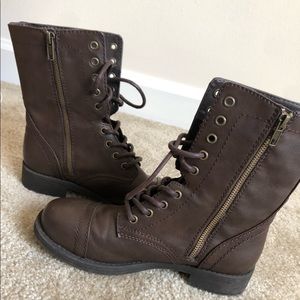 Brown Brash Combat Boots